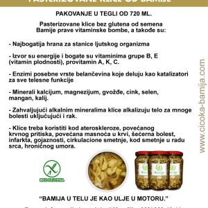 Pasterizovane klice u tegli od 720ml